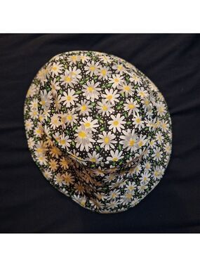 Toddler Reversible Bucket Hat Floral Daisy Small